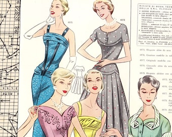 PDFs of vintage 50s pattern drafting system - instant download - Spring 1957