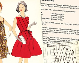 PDFs of vintage 60s sewing pattern system - 60 pages - Winter 1962 - instant download