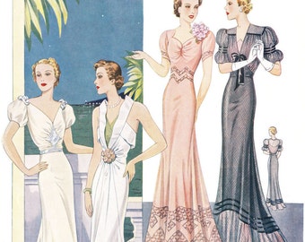 PDF instant download - Summer 1938 - 30s haute couture Parisian vintage fashion catalog - 40 pages