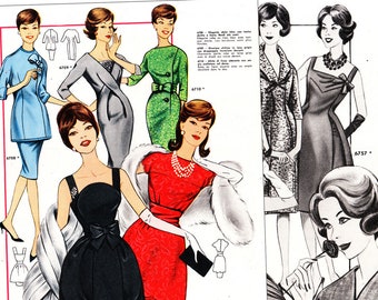 PDFs of vintage 60s pattern drafting system - instant download - Autumn 1960