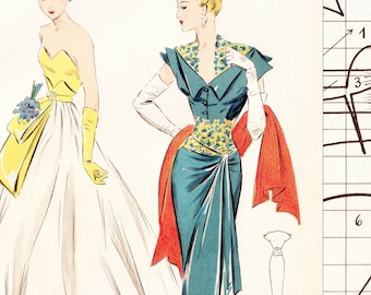 1950s vintage sewing pattern system • Winter 1951 • PDF instant download