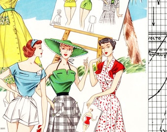 50s sewing pattern drafting system • Spring/Summer 1953 • PDF instant download