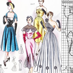 PDFs of vintage 50s pattern drafting system - instant download - Winter 1952