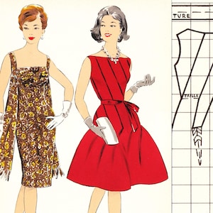 Winter 1962 sewing pattern-making system • 54 vintage outfits • PDF instant download