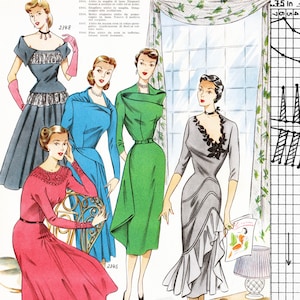PDFs of 50s vintage pattern drafting system - Winter 1952 Volume 2 - instant download