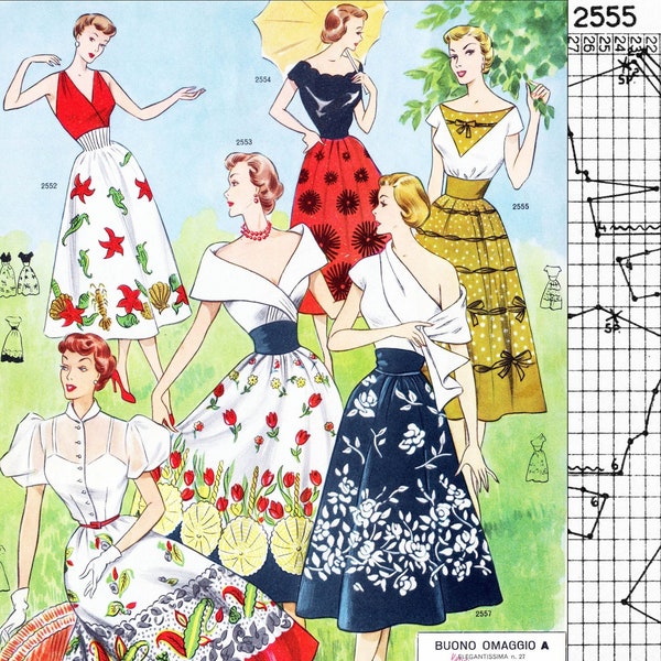 NEW! PDFs of vintage 50s pattern drafting system - instant download - Summer 1952 Volume 2