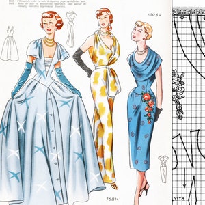 Vintage 50s sewing pattern drafting system • Summer 1952 • PDF download