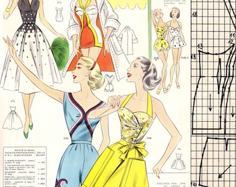 1950s sewing pattern drafting system • Summer 1957 • PDF instant download