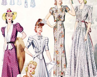 1940s French fashion catalog • Summer 1941 "Iris" • PDF instant download