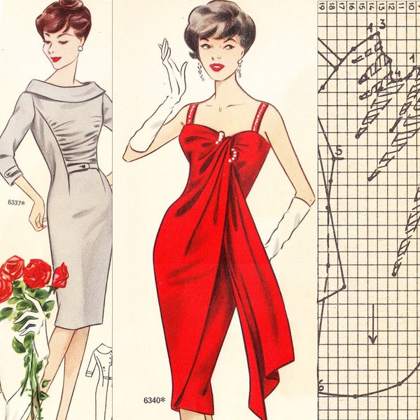 PDFs of vintage 60s pattern drafting system - instant download - Winter 1960