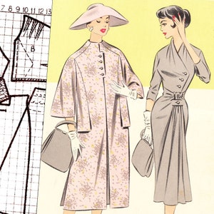 PDFs of vintage 50s sewing pattern system - Summer 1957 - instant download