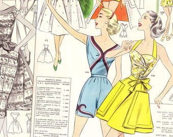 PDFs of vintage 50s pattern drafting system - instant download - Summer 1957