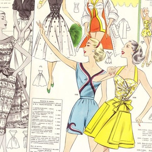 PDFs of vintage 50s pattern drafting system - instant download - Summer 1957