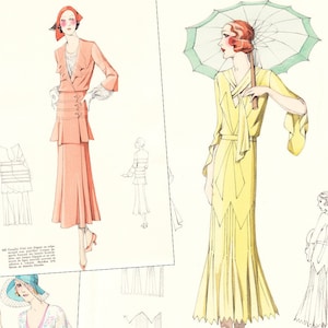 PDF van jaren '30 haute couture modecatalogus - "Croquis Original, 42" Hoogzomer 1931 - direct downloaden