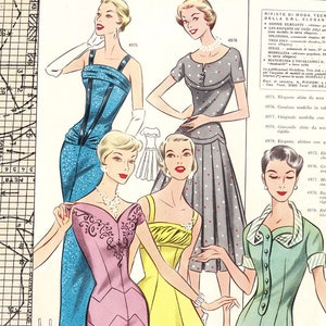 PDFs of vintage 50s pattern drafting system - instant download - Spring/Summer 1957