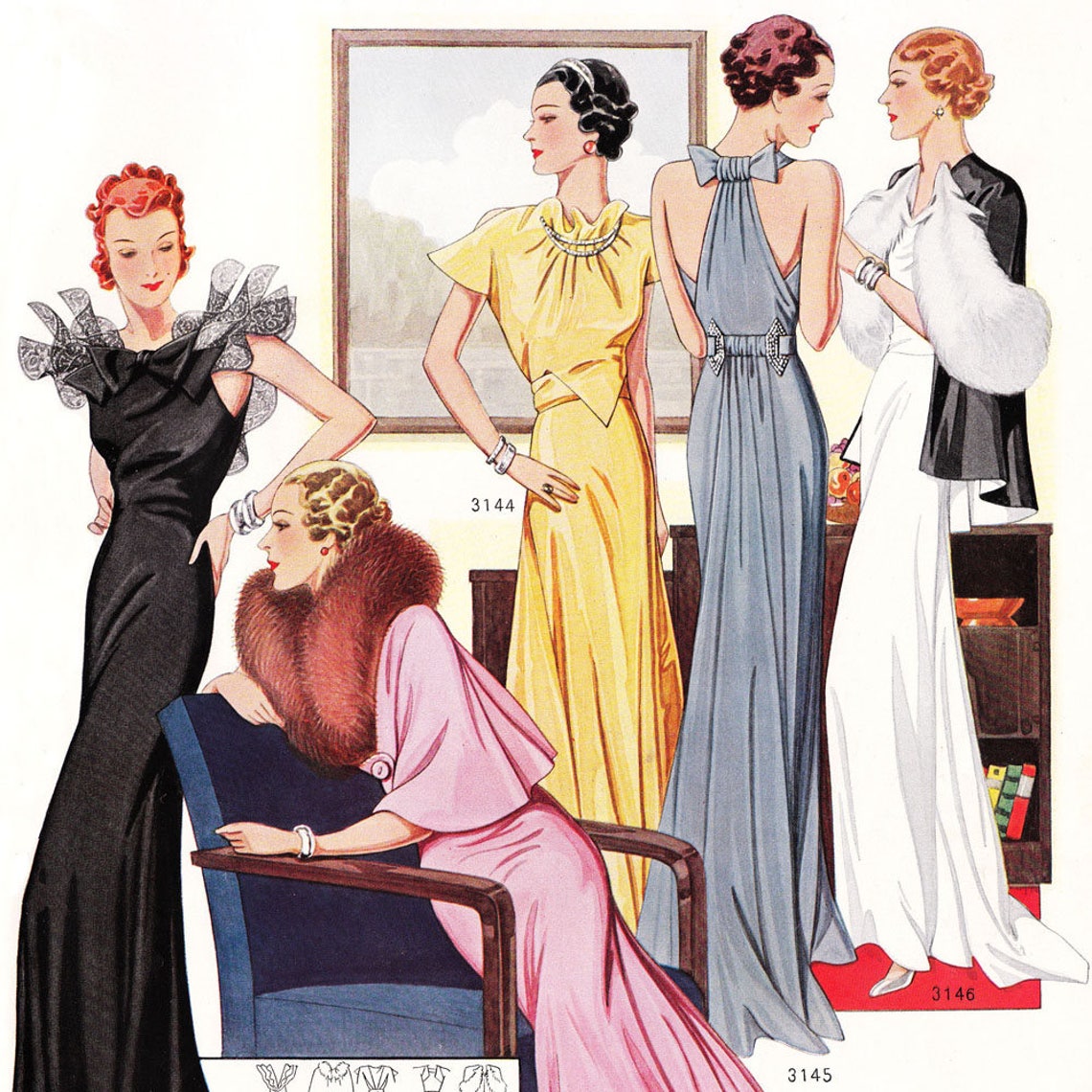 PDF of 30s Haute Couture Vintage Fashion Catalog Instant - Etsy