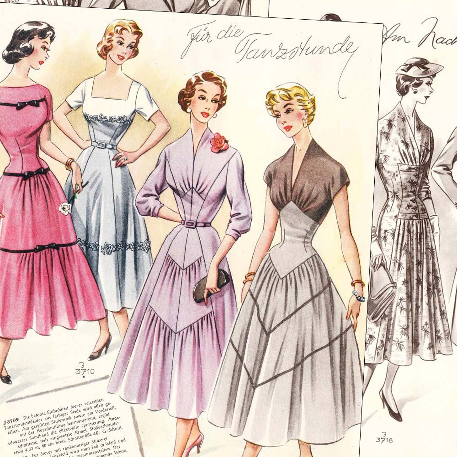 Pdfs of 50s Fashion Catalogs neue Modelle Summer - Etsy