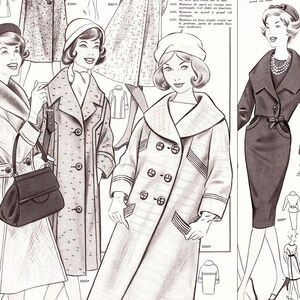 60er Jahre Schnittmuster Zeichenbrett • Winter 1960 • 86 vintage Outfits • PDF Sofort-Download Bild 8