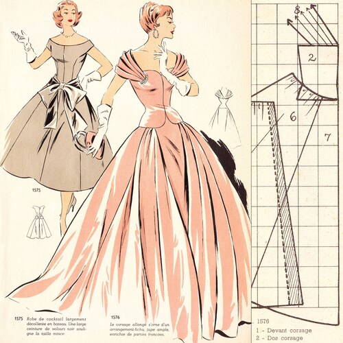 Pdfs of Vintage 50s Pattern Drafting System Instant Download - Etsy