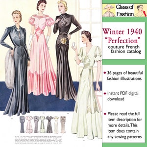 PDF of 40s haute couture Parisian fashion catalog Perfection instant download image 6