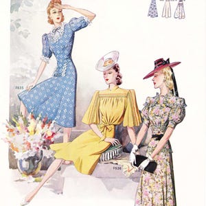 1940s French fashion catalog • Summer 1941 "Iris" • PDF instant download image 8