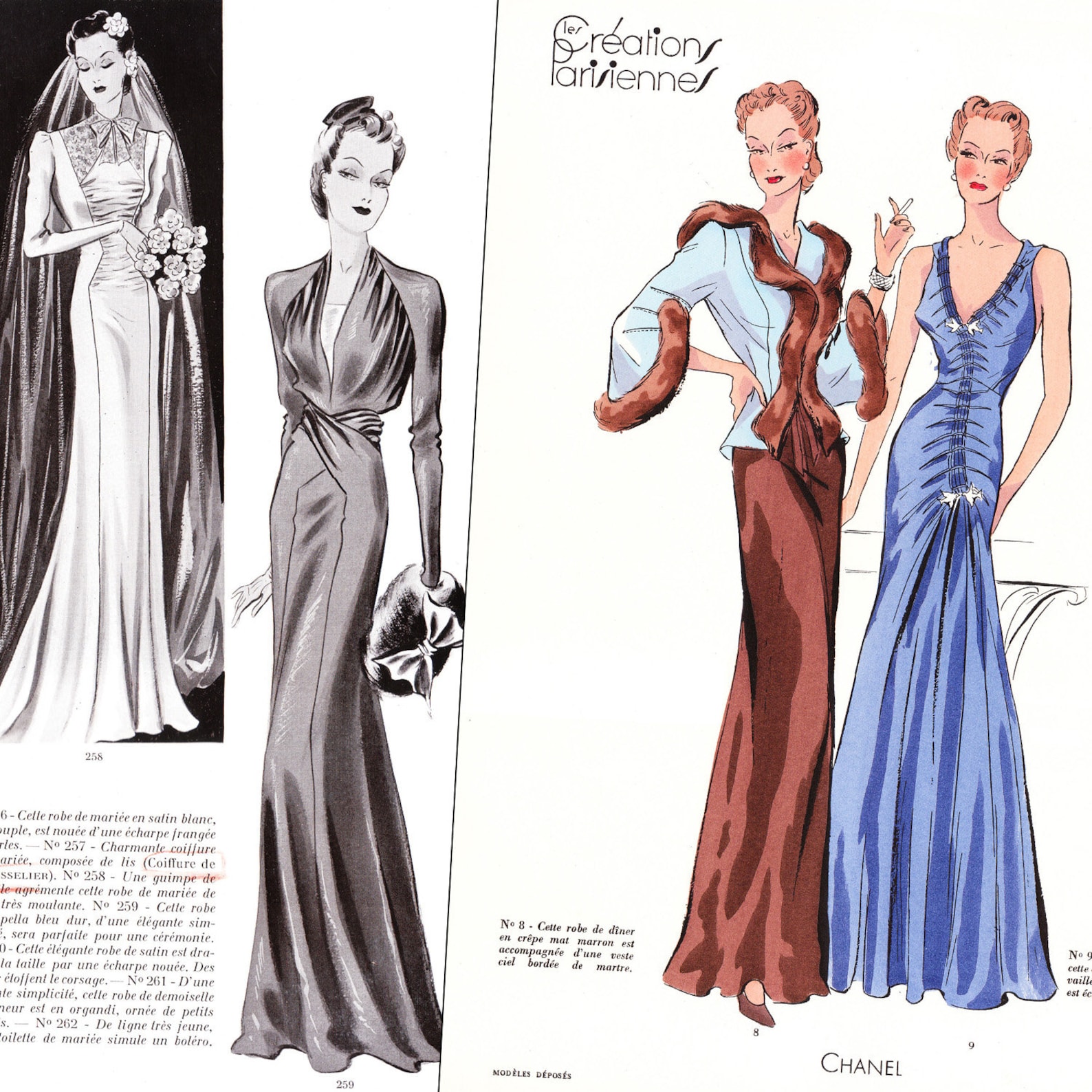 PDF of 30s Haute Couture Designer Vintage Fashion Catalog Etsy