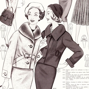 60er Jahre Schnittmuster Zeichenbrett • Winter 1960 • 86 vintage Outfits • PDF Sofort-Download Bild 10