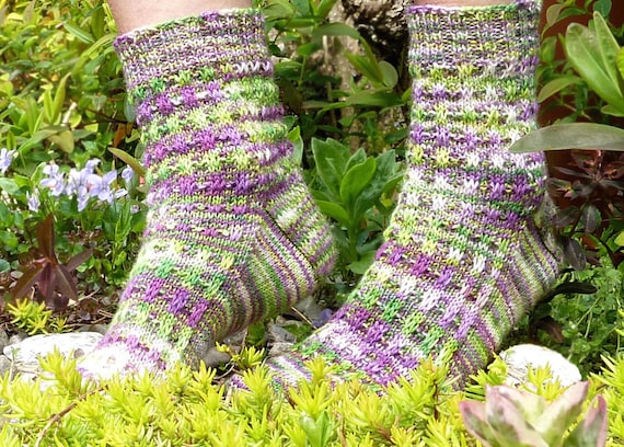 JABBERSOCKY - 靴下の編み方 - つま先から編む、多彩な糸に最適 - Etsy