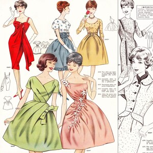 60er Jahre Schnittmuster Zeichenbrett • Winter 1960 • 86 vintage Outfits • PDF Sofort-Download Bild 3