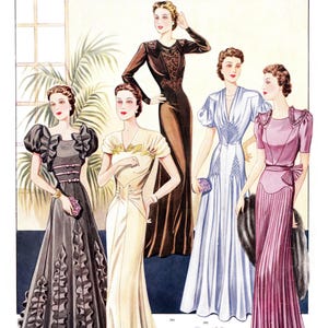 Vintage☆ France antique dress EU French Vintage Print Floral Dress Women O-neck Elegant Evening