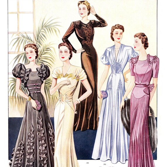 Catálogo de moda francesa vintage de los años 40 • "Perfección