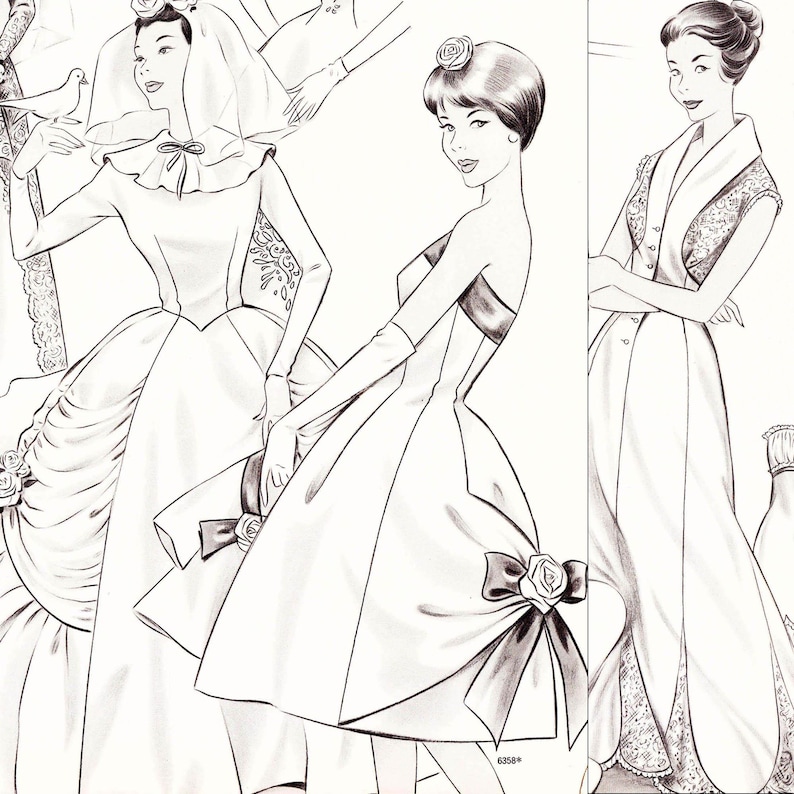 60er Jahre Schnittmuster Zeichenbrett • Winter 1960 • 86 vintage Outfits • PDF Sofort-Download Bild 5