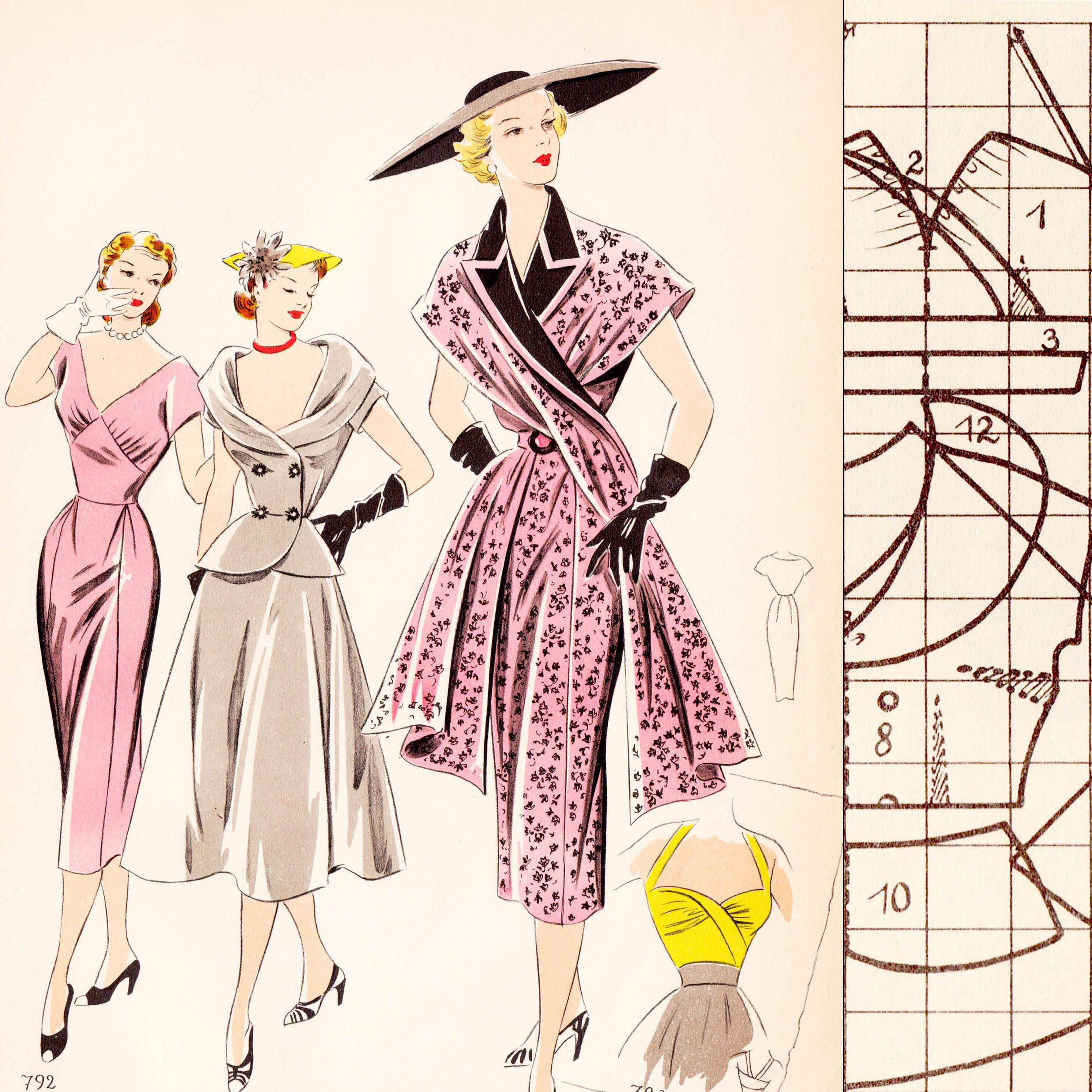 50s prom dress pattern 1950s Off Shoulder Prom Dress Pattern Bust 34