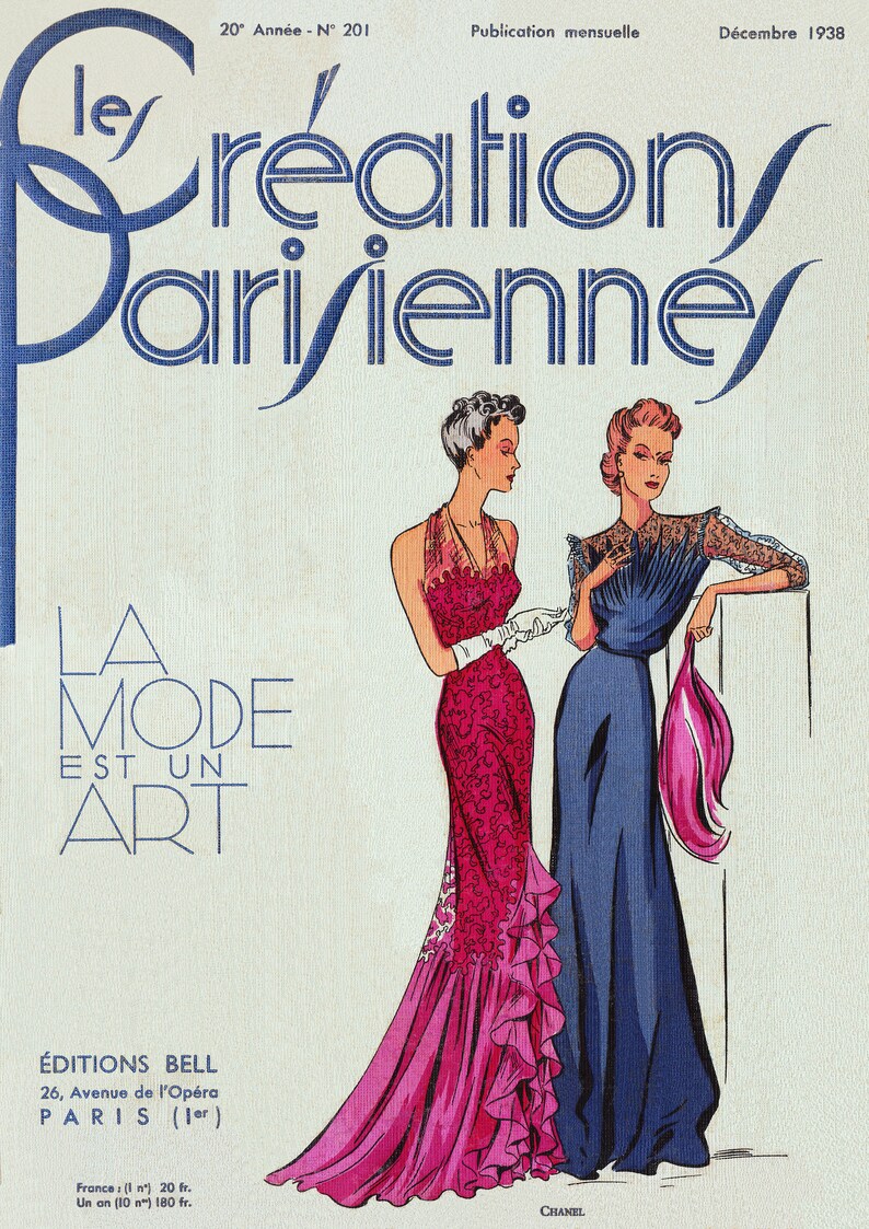 Buy PDF of 30s Haute Couture Designer Vintage Fashion Catalog Online in