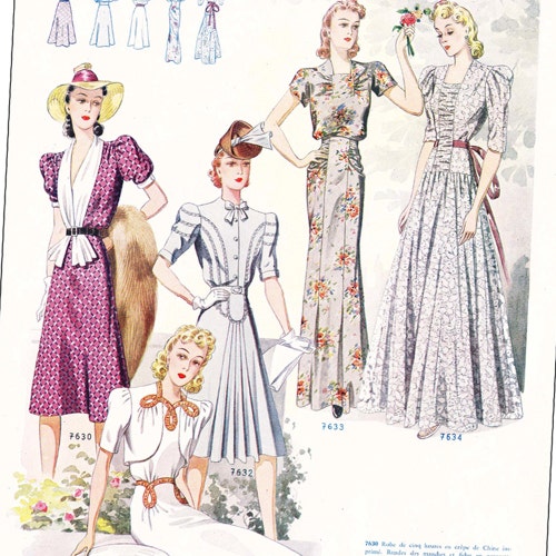 Pdfs of 40s Summer French Fashion Catalog Iris Instant - Etsy