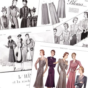 PDF of 40s haute couture Parisian fashion catalog Perfection instant download image 2