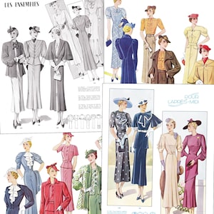 PDF of 30s haute couture fashion catalog instant download Perfection summer 1937 image 6