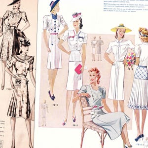 1940s French fashion catalog • Summer 1941 "Iris" • PDF instant download image 7