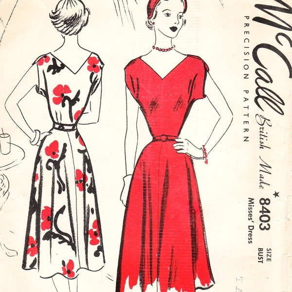 Vintage 1940s dress pattern - McCall 8403