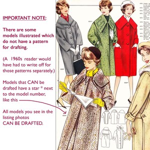 60er Jahre Schnittmuster Zeichenbrett • Winter 1960 • 86 vintage Outfits • PDF Sofort-Download Bild 6