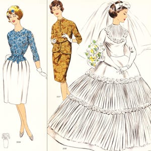 Système de création de patrons de couture hiver 1962 • 54 tenues vintage • Téléchargement instantané au format PDF image 6