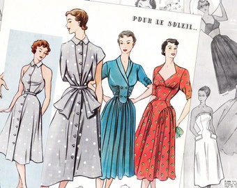 PDFs of 50s Parisian fashion catalogs - "Primerose" Vol.2 - instant download - 40 pages