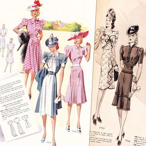 1940s French fashion catalog • Summer 1941 "Iris" • PDF instant download image 6