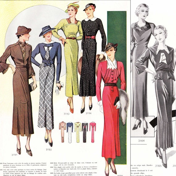 サウス 1993年 春夏秋冬号セット PDF of 30s Haute Couture Vintage Fashion Catalog - Instant