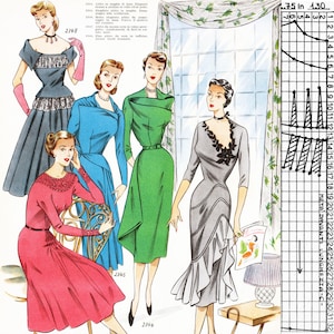 PDFs of 50s vintage pattern drafting system - Winter 1952 Volume 2 - instant download