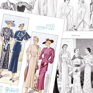 PDF of 30s haute couture fashion catalog instant download Perfection summer 1937 image 4