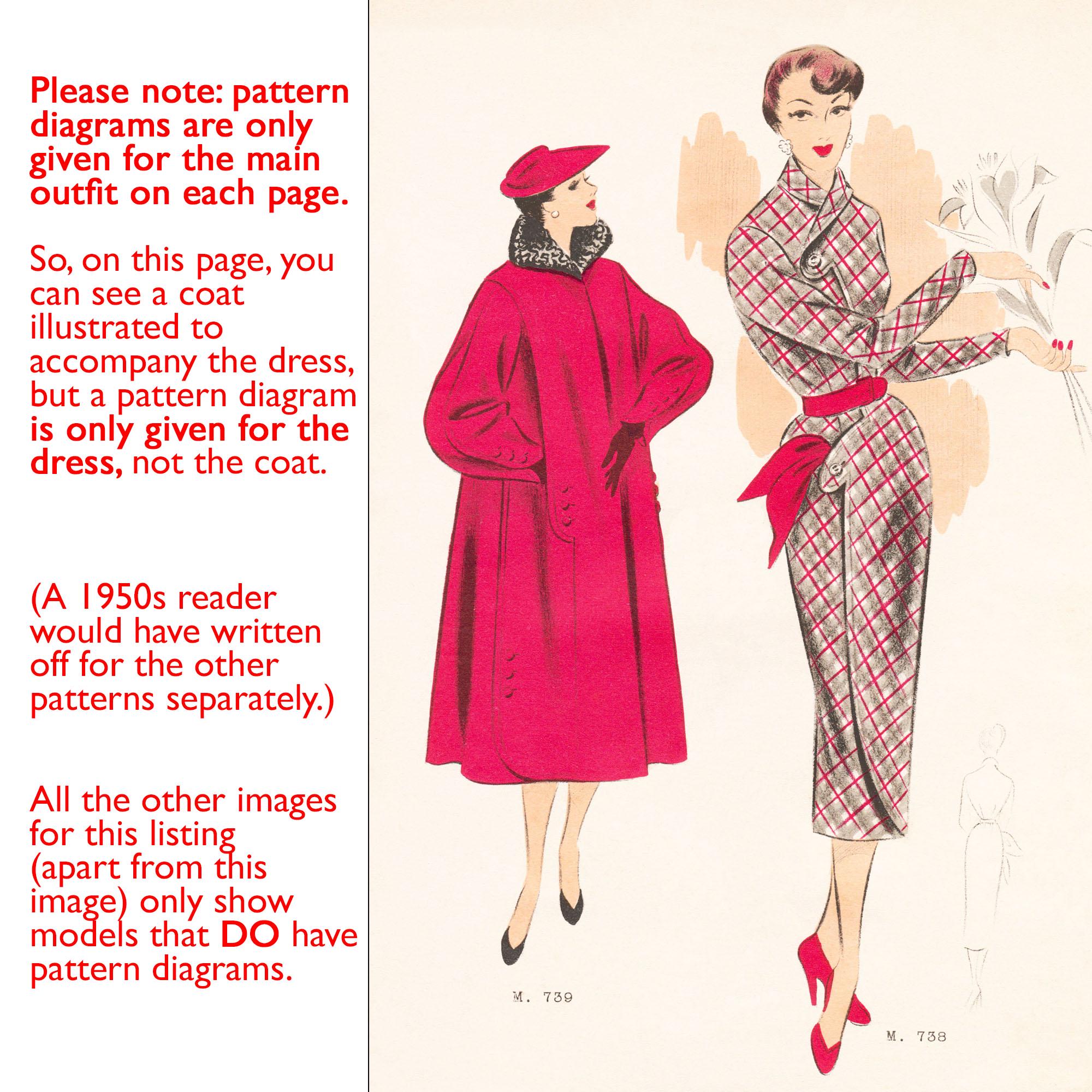 Winter 1953 Sewing Pattern System • 50s Vintage • PDF Instant Download ...