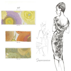 PDF del catalogo di campioni di tessuti vintage degli anni '60: 87 pagine di bellissimi disegni e campioni