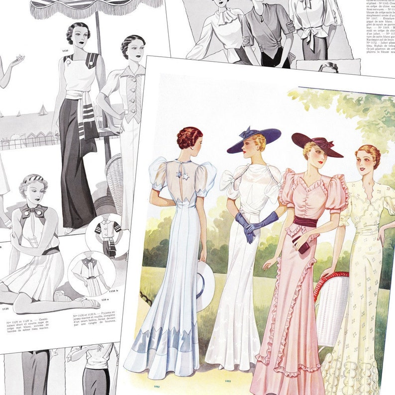 PDF of 30s haute couture fashion catalog instant download Perfection summer 1937 image 2