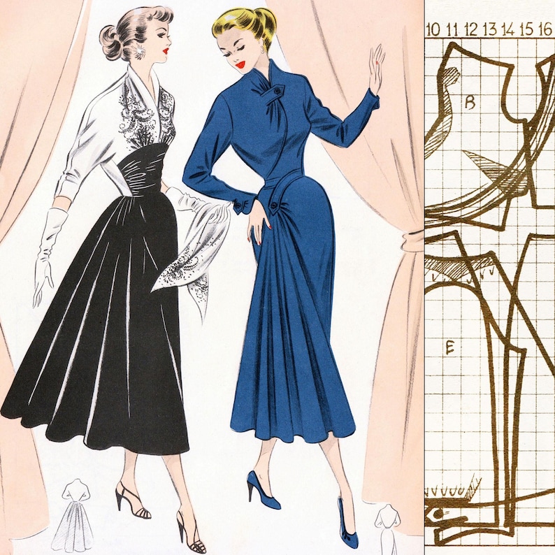 Pdfs of Vintage 50s Sewing Pattern System • Winter 1953 Instant ...